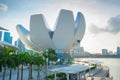 SINGAPORE - MARCH 03, 2018: ArtScience Museum at Marina Bay in Singapore. It has 21 gallery spaces with a total area of 6,000