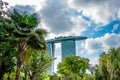 Singapore, 20 March 2019 :Beautiful architecture building skyscraper around marina bay and sky background in singapore city Royalty Free Stock Photo