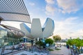 Singapore, 20 March 2019 : Beautiful architecture building skyscraper around marina bay and sky background in singapore city. Royalty Free Stock Photo