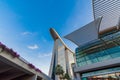 Singapore, 20 March 2019 : Beautiful architecture building skyscraper around marina bay and sky background in singapore city. Royalty Free Stock Photo