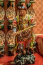 Virudhaka statue in Buddha Tooth Relic Temple, Singapore Royalty Free Stock Photo