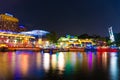 Clarke Quay, is a historical riverside quay in Singapore, located within the Singapore River Area Royalty Free Stock Photo