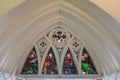 Stained glass windows at Saint Andrews Cathedral in Singapore