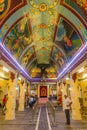 SINGAPORE, SINGAPORE - MARCH 10, 2018: Interior of Sri Mariamman hindu Temple in the Chinatown of Singapo