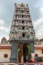 Closeup, Main entrance to Sri Mariamman Hindu Temple, Singapore