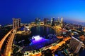 Singapore Marina Bay aerial view Royalty Free Stock Photo