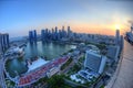 Singapore Marina Bay aerial view Royalty Free Stock Photo