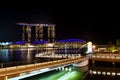 Singapore Marina Bay Evening Shot 2021 Royalty Free Stock Photo