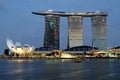 Singapore Marina Bay night view Royalty Free Stock Photo