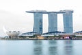 Singapore Marina Bay Sands hotel and River, Singapore, April 14, 2018