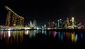 Singapore Marina Bay Skyline Royalty Free Stock Photo