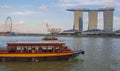 Singapore marina bay tour by boat Royalty Free Stock Photo