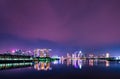 Cityscape Singapore modern and financial city in Asia. Marina bay landmark of Singapore. Night landscape of business building Royalty Free Stock Photo