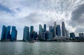 Cityscape Singapore modern and financial city in Asia. Marina bay landmark of Singapore. Landscape of business building and hotel. Royalty Free Stock Photo