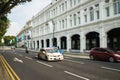 Singapore - May 1 2016: Street view in Armenian st with cars moving on street