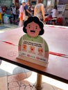 Singapore May2021 Tray return sign, Chong Pang hawker centre. Diners are expected to keep tables clean and return their dirty