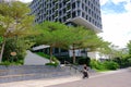 Singapore May2020 View of Khoo Teck Puat hospital in Yishun HDB heartland neighbourhood. The lush, eco friendly green building is