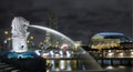 Singapore Merlion Cityscape Royalty Free Stock Photo