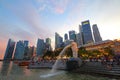 Singapore Merlion cityscape Royalty Free Stock Photo