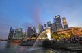 Singapore Merlion cityscape Royalty Free Stock Photo