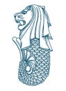 Singapore merlion icon Royalty Free Stock Photo