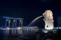 Singapore Merlion Statue with Marina Bay Sands in 2024
