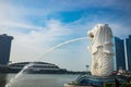 Singapore Merlion, the symbol of Singapore at Marina Bay