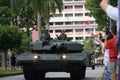 A Singapore military army tank driving past the heartlands at Jurong West Avenue 5 during the nation`s 55th National Day