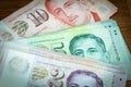 Singapore money. Dollars of different value Royalty Free Stock Photo