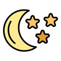 Singapore moon stars icon vector flat Royalty Free Stock Photo