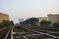 Singapore. MRT Train Tracks near Ang Mo Kio Station. ÃÂpartment Royalty Free Stock Photo