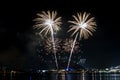 2016-07-02 Singapore national day fireworks display rehearsal Royalty Free Stock Photo