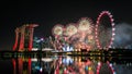 2019-07-06 Singapore national day fireworks display rehearsal ne1 Royalty Free Stock Photo