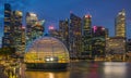 Singapore 2020: Newest Apple Store in Marina Bay Sands Floats on Water Royalty Free Stock Photo