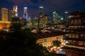 Singapore by Night Royalty Free Stock Photo