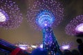 In Singapore, at night, the buildings or high-rise buildings join together to open the fire to enhance the beauty of the city. Royalty Free Stock Photo