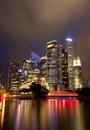 Singapore Night Cityscape Royalty Free Stock Photo