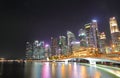 Singapore night cityscape Royalty Free Stock Photo