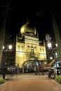 Singapore:Night shot of Masjid Sultan Singapura Mosque