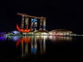 Singapore by night Royalty Free Stock Photo