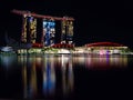 Singapore by night Royalty Free Stock Photo
