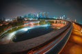 Singapore night view waterfront Royalty Free Stock Photo