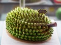 SINGAPORE - 17 NOV 2019 - Durian cake at a cafe in Singapore