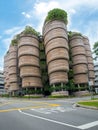SINGAPORE - NOV 24, 2018: The Hive at Nanyang Technological University NTU. The building was awarded the Green Mark Platinum in Royalty Free Stock Photo