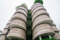 Inside view of building `Dim Sum Basket` at Nanyang Technological University NTU ,Modern architectural building in Singapore Royalty Free Stock Photo