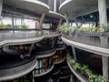 SINGAPORE - NOV 25, 2018: Interior of The Hive aka Dim Sum Baskets building, Tornado building, Nanyang University, Singapore Royalty Free Stock Photo