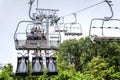 Singapore-15 NOV 2019:Singapore sentosa island Skyline Luge cable car view Royalty Free Stock Photo