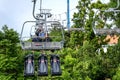 Singapore-15 NOV 2019:Singapore sentosa island Skyline Luge cable car view Royalty Free Stock Photo