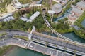 Aerial view of Sentosa Island Gateway Royalty Free Stock Photo