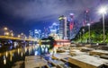 Singapore city night view Royalty Free Stock Photo